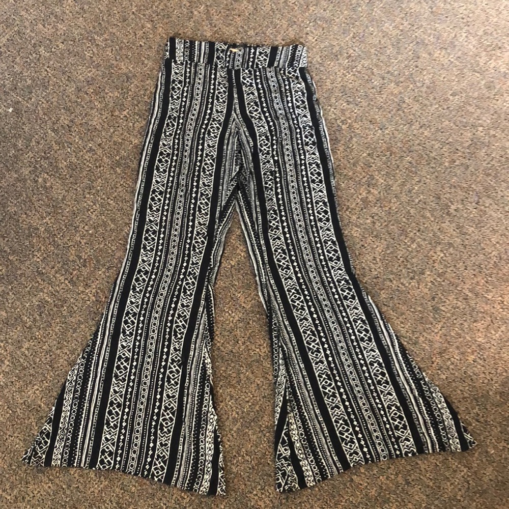 Patterned Hollister Bell Bottom Pants